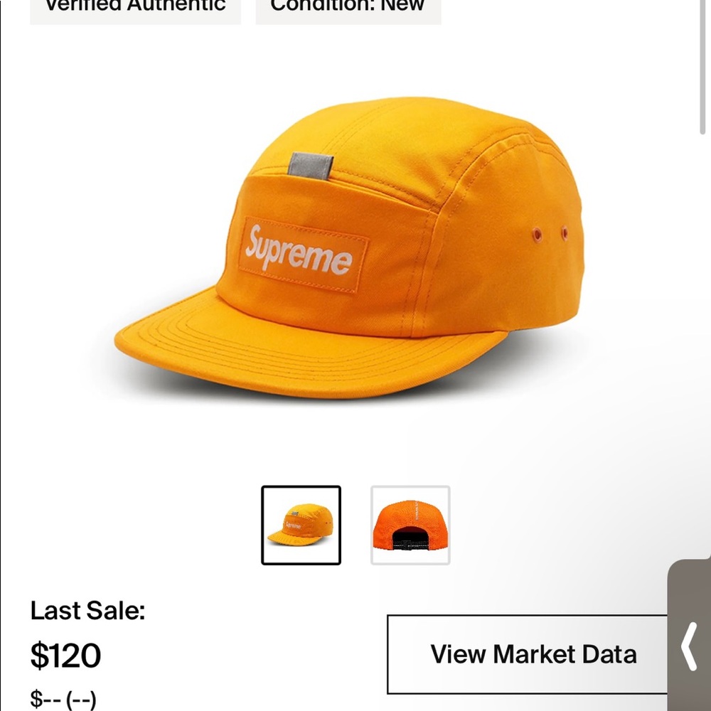 Orange 🍊 supreme hat reflective tab